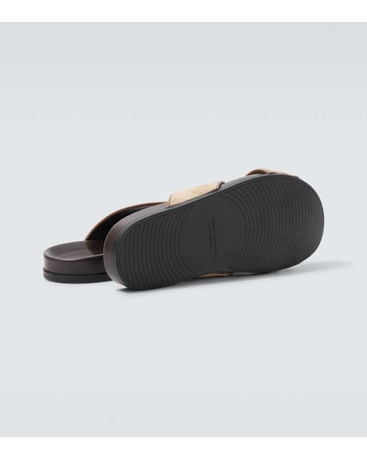 Manolo Blahnik Brown Chiltern Suede Slides for men