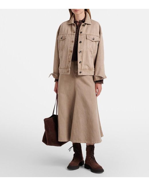 Brunello Cucinelli Brown Cotton-Blend Cardigan