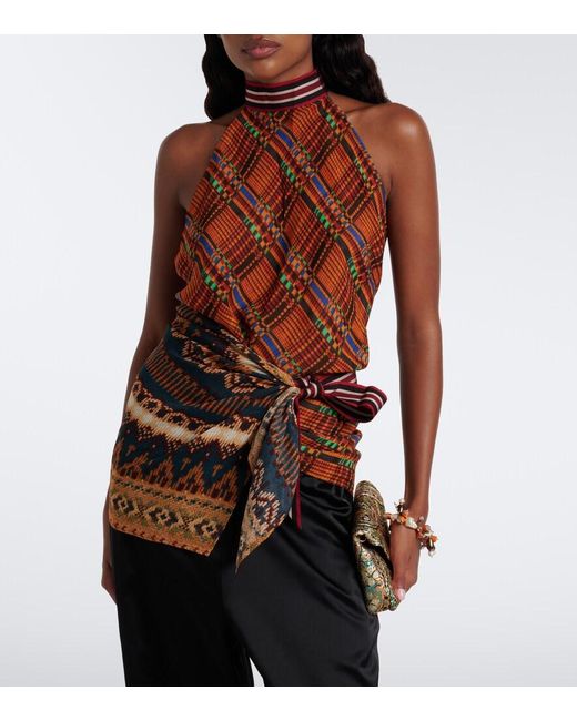 Top Estampado Dries Van Noten de color Brown