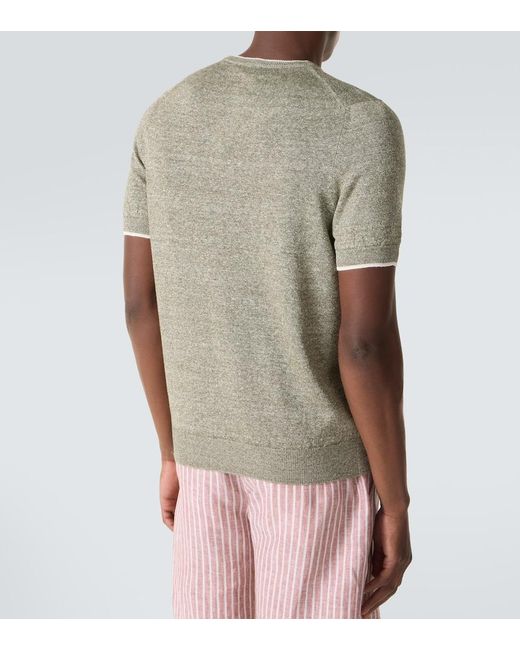 Pull En Lin Et Coton Fedeli pour homme en coloris Gray