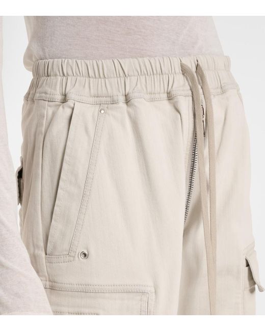 Rick Owens Natural Jumbo Cotton-Blend Cargo Pants