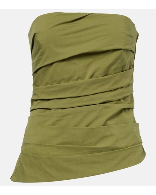 Jonathan Simkhai Green Top Emerson Aus Einem Baumwollgemisch