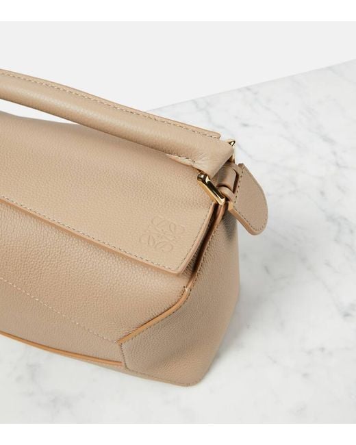 Loewe Natural Puzzle Edge Kleine Schultertasche Aus Strukturiertem Leder