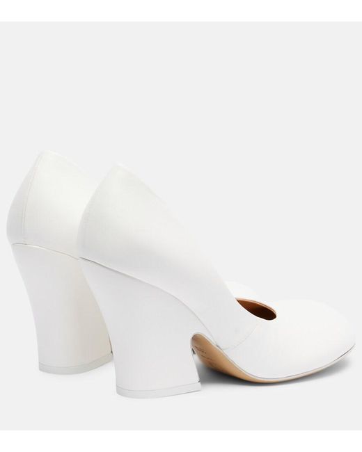 Dries Van Noten White Leather Pumps