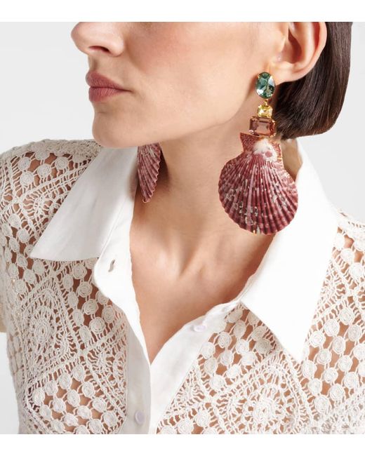 Pendientes Calabria Adornados Jennifer Behr de color Red