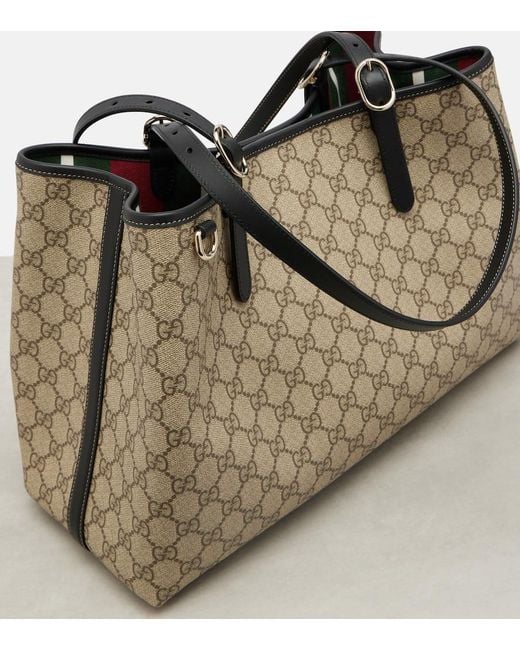 Gucci Natural Gg Emblem Large Shopper