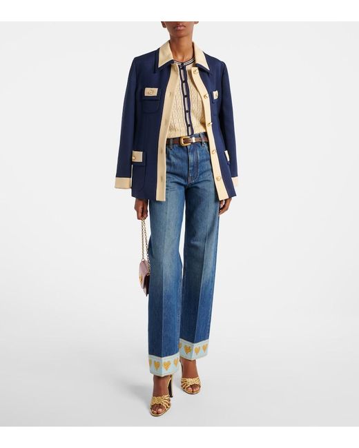 Valentino Natural Cable-Knit Linen-Blend Cardigan