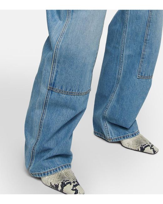 Re/done Blue Super High Workwear Jeans