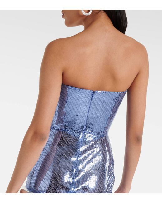 Alex Perry Blue Sequined Gown