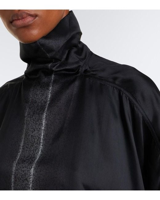 Rick Owens Black Jumbo Printed Cropped Top