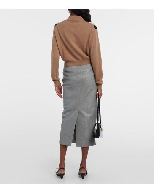 Polo De Cachemir A Rombos Prada de color Black