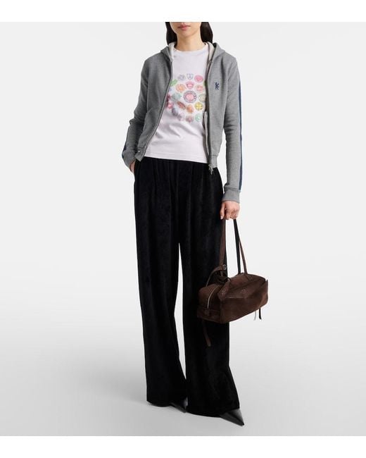Balenciaga Brown Carrie Small Suede Shoulder Bag