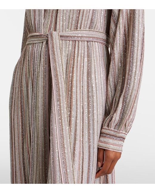 Missoni Multicolor Striped Lame Wrap Cardigan