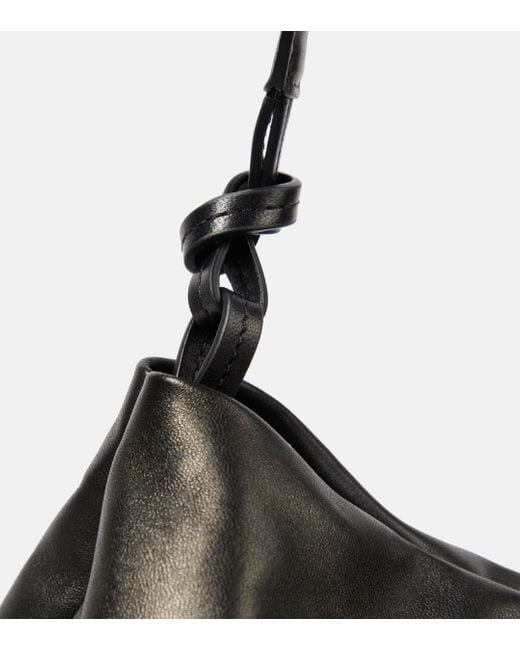 The Row Black Samia Leather Shoulder Bag