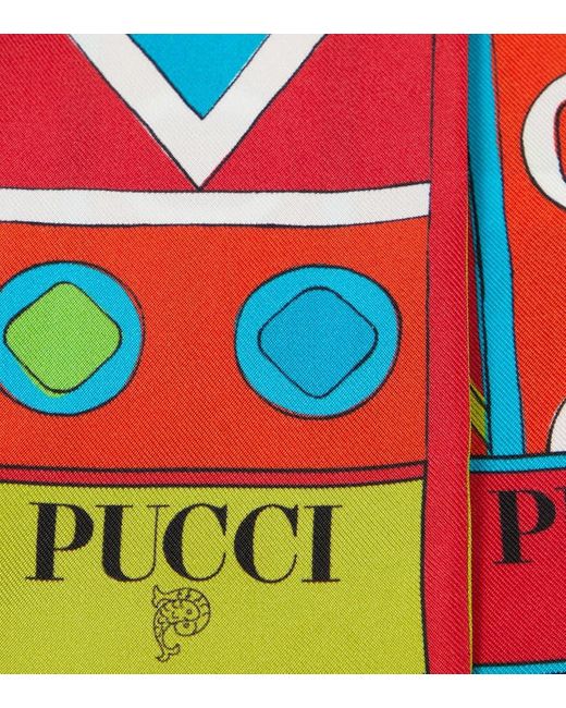 Emilio Pucci White Bedrucktes Tuch aus Seide
