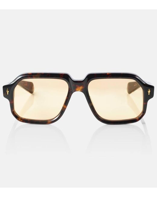 Jacques Marie Mage Brown Eckige Sonnenbrille Challenger
