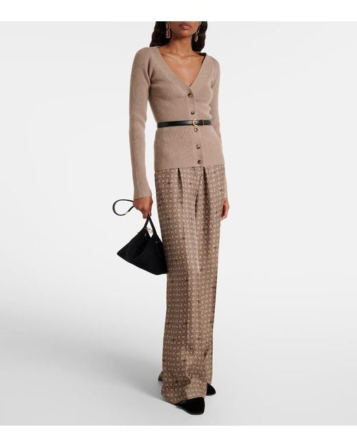 Max Mara Natural Gioiosa Wool And Cashmere-Blend Cardigan