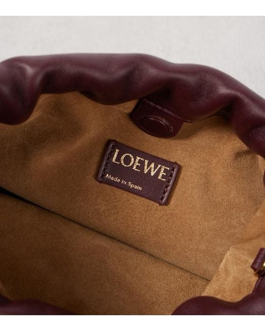 Borsa a spalla Flamenco Mini in pelle di Loewe in Brown