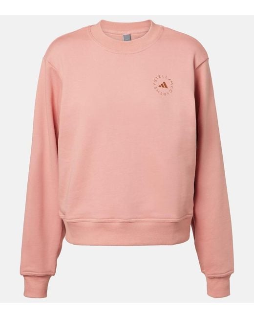 Adidas By Stella McCartney Pink Kapuzenjacke Aus Teddyfleece