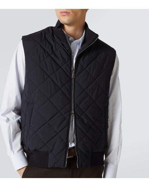 Loro Piana Weste Windwish Storm in Blue für Herren
