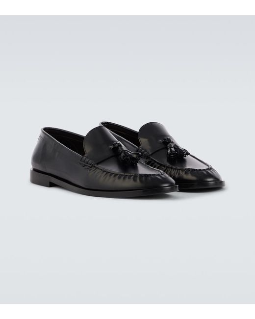 The Row Black Tassel-Embellished Loafers for men