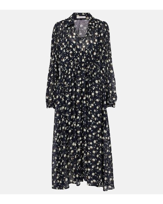 Dorothee Schumacher Black Floral Volumes Printed Maxi Dress