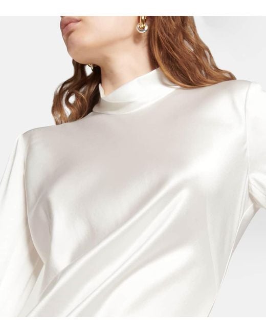 Abito Lungo Da Sposa Praiano di Galvan in White