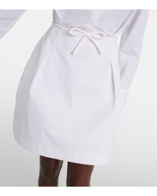 Valentino White Cotton Poplin Shirt Dress
