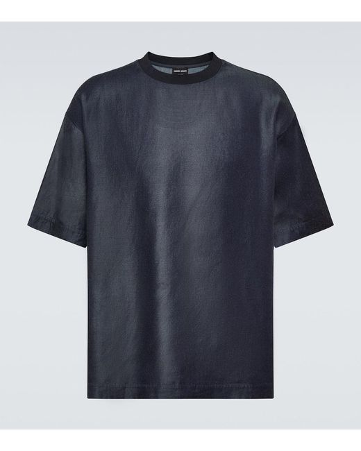 T-shirt oversize di Giorgio Armani in Blue da Uomo