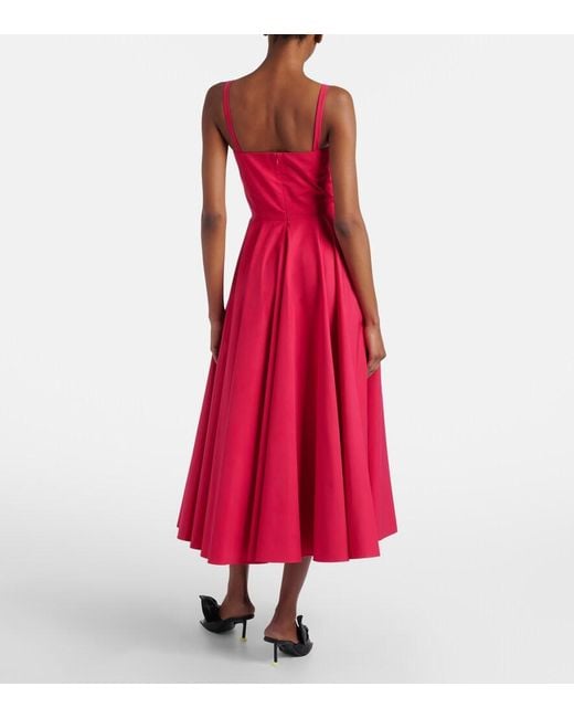 Givenchy Red Cotton Midi Dress