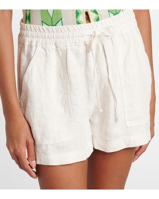 Velvet White Shorts Sutton Aus Leinen