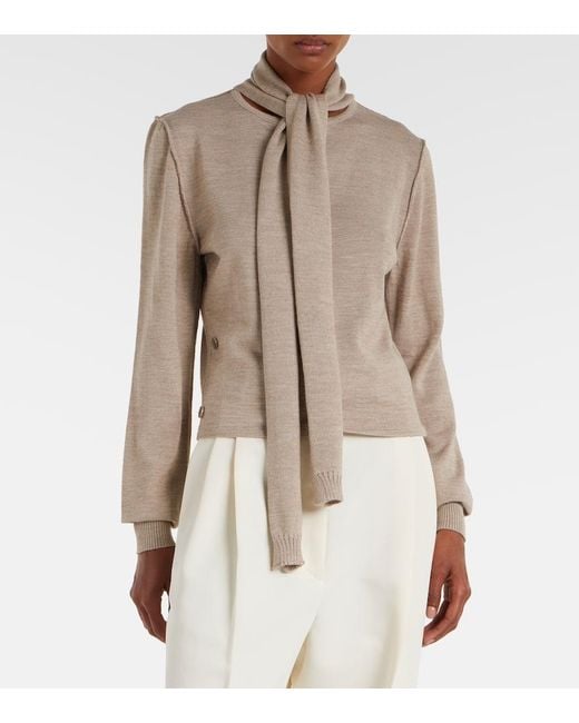 Lemaire Natural Cardigan Aus Einem Wollgemisch