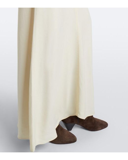 Isabel Marant Natural Samsha Embellished Crepe Maxi Dress