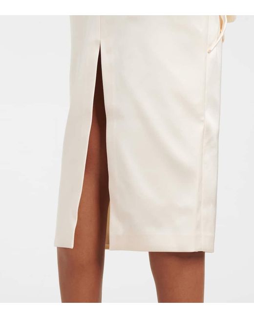 Self-Portrait White Midirock Aus Satin