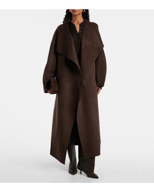 Frankie Shop Brown Leroy Wool-Blend Coat