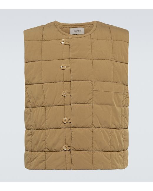 Lemaire Natural Quilted Cotton-blend Vest for men