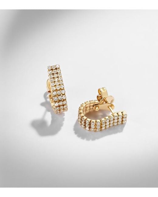 SHAY White 18Kt Hoop Earrings With Diamonds
