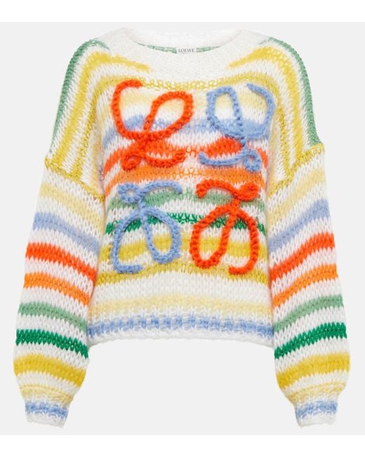 Loewe Multicolor Anagram Mohair-blend Sweater