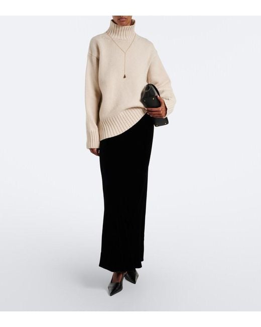Rohe Black Velvet Maxi Skirt