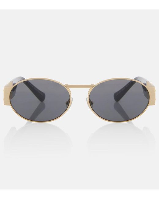 Versace Gray Medusa '95 Oval Sunglasses