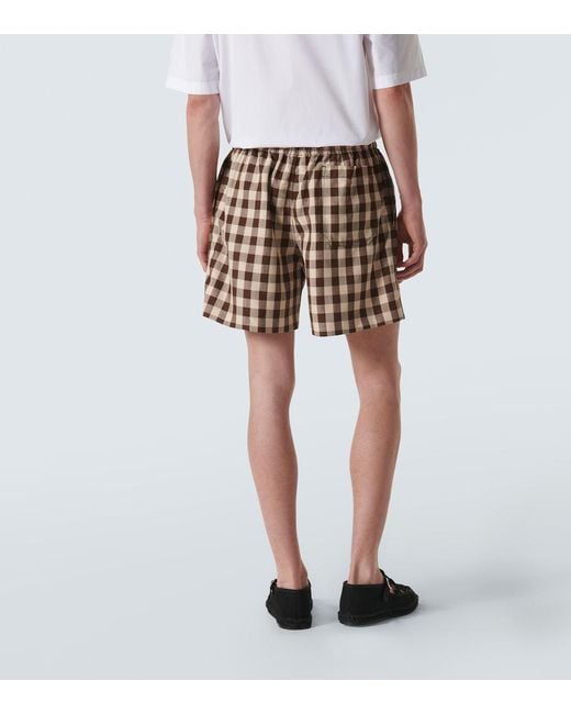 Bode White Gilbert Check Shorts for men