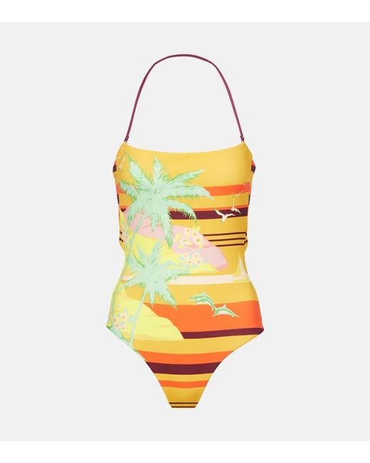 Costume Intero Con Stampa di ALÉMAIS in Yellow