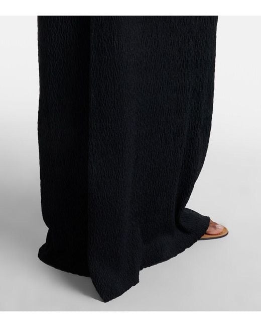 The Row Black Odall Silk Maxi Dress