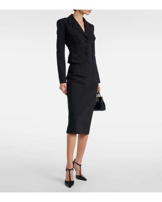 Dolce & Gabbana Blue Cropped Blazer