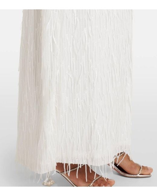 ROTATE BIRGER CHRISTENSEN White Bridal Robe Mit Pailletten