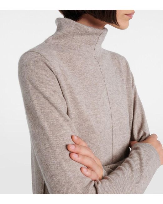 Jardin Des Orangers Natural Knitted Wool And Cashmere Midi Dress