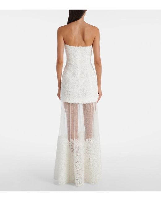 Jonathan Simkhai White Marella Bustier Maxi Dress