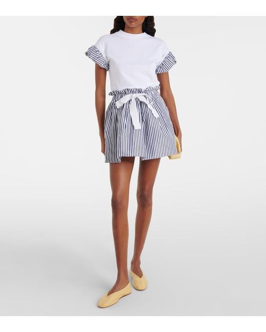 Patou White Cotton Jersey T-Shirt