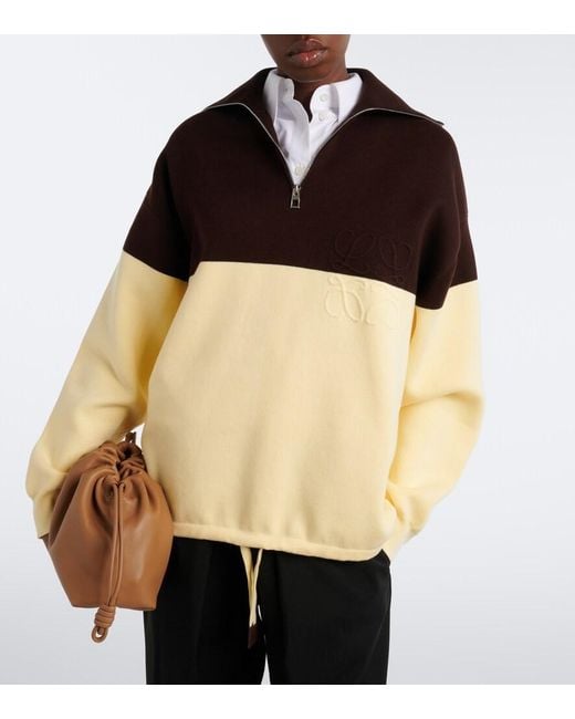 Loewe Multicolor Anagram Cotton-Blend Half-Zip Sweater