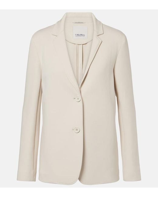 Max Mara Natural Max Mara Matollo Cotton-Blend Jersey Blazer